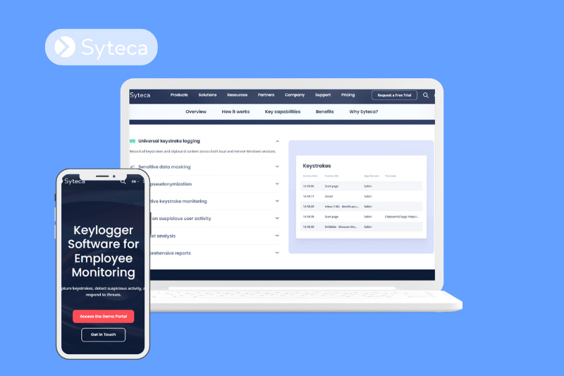 Syteca - Keylogger for Employee Monitoring Software